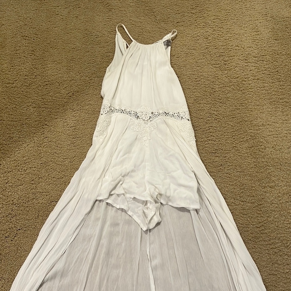 LF Romper with maxi overlay